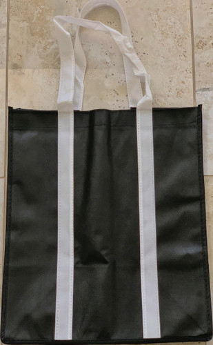 Two Tone Tote Bags (Black) 12.4"W x 14"H x 8.7"D