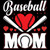 (2 Qty) Baseball Red Heart Mom DTF transfer