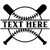 (2 Qty) Customize Your Text Black Ball Baseball DTF transfer