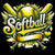 (Qty 2) Softball In Different Colour (Single Piece Each) DTF transfer