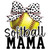 (Qty 2) Retro Softball Mama DTF transfer