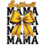 (2 Qty) Yellow Soft Ball Mama Bow DTF transfer