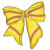 (2 Qty) Yellow Big Bow DTF transfer