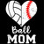 (2 Qty) Ball Mom Two Ball Heart DTF transfer