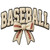 (2 Qty) Baseball Bow Yarn DTF transfer