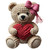 (2 Qty) Yarn Teddy bear DTF transfer