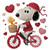 (2 Qty) Snoopy And Cycle DTF transfer