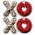 (2 Qty) Retro Xoxo Heart Yarn DTF transfer