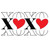 (2 Qty) Xo Love Xo Love DTF transfer
