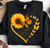 Sunflower with Butterflies (heart shape) DTF transfer