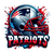 (2 Qty) Patriots Football Helmet Paint - DTF transfer