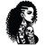 (2 qty) A Woman With Curly, Afro-Textured Hair With Tattoos DTF transfers