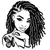 (2 qty) Woman With Curly Hair With Butterfly Tattoo DTF transfers