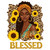 (2 qty) Sunflowers Leopard Print Blessed Queen DTF transfers