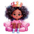 (2 qty) Quirky African American Girl With Crown DTF transfer