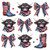 (2 qty) Retro American Boots Bow Bull - DTF transfers