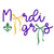 (2 qty) Mardi Gras Thin Bow- DTF transfers