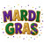 (2 qty) Mardi Gras Golden Glitter - DTF transfers