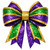 (2 qty) Mardi Gras Big Glittery Bow - DTF transfers