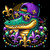 (2 qty) Mardi Gras Crocodile Gangsta - DTF transfers
