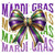 (2 qty) Mardi Gras Glitter Bow - DTF transfers