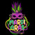 (2 qty) Mardi Gras Feather Mask Pearl - DTF transfers