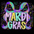(2 qty) Mardi Gras Thin Ribbon Bow - DTF transfers