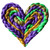 (2 qty) Heart Yarn - DTF transfers