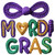 (2 qty) Mardi Gras Love Yarn - DTF transfers