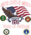 (2 Qty) United States of America 250 year of Freedom - custom DTF transfer