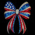 (2 Qty) 4TH Of July Rhinestones Bow - DTF transfer
