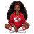 (2 Qty of each of 4 designs) KC Chiefs Afro Puff Girl FOOTBALL SPORTS - custom DTF transfer