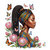 (2 Qty) Cool Boho Girl Braids- DTF transfer
