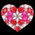 (2 Qty) Crystal Heart - DTF transfer