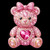 (2 Qty) Pink Teddy Bear Rhinestones - DTF transfer