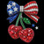 (2 Qty) American Bow Cherry - DTF transfer