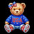 (2 Qty) USA Rhinestones Teddy Bear - DTF transfer