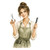 (2 Qty) Girl Green Apron - DTF transfer
