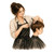 (2 Qty) Girl Cutting Boys Hair - DTF transfer