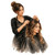 (2 Qty) Girl Styling Her Hair - DTF transfer