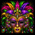 (2 Qty) Mardi Gra Mask - DTF transfers