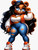 (10 Qty) Blue Jeans Bear Cartoon Girl with Glasses (12 x 9) - DTF transfers