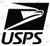(2 Qty) Size 12"(W) x 10.7"(H) - USPS with Eagle Logo (Black) - DTF transfer
