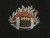 Football ball 2" Fireball Fire Flame Rhinestone Transfer
