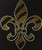 Fleur De Lis Golden FDL 10"(H) x 8(W)" Rhinestone Transfer Iron on