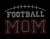 Football Mom red outline Mothers Day Rhinestone Transfer