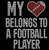 My Heart Belongs To Football Player  Rhinestone Transfer Iron on