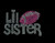 Lil Sister Football Sister Rhinestone Transfer Iron on