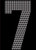8" Sports number (7) Rhinestone Transfer
