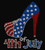 USA Heel Stiletto 4th of July Rhinestone Transfer Iron on